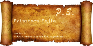 Prisztacs Sejla névjegykártya
